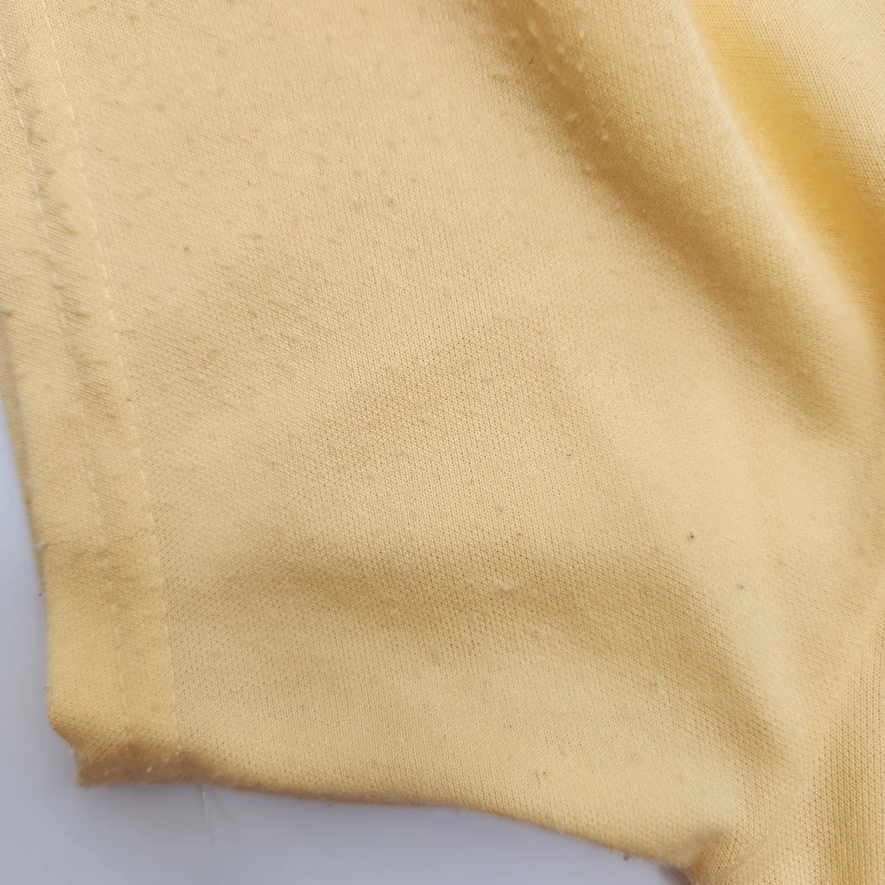 Vintage Haband For Her 80s 90 Granny Yellow Top Purple Collar Short Sleeve Large - Picture 9 of 17